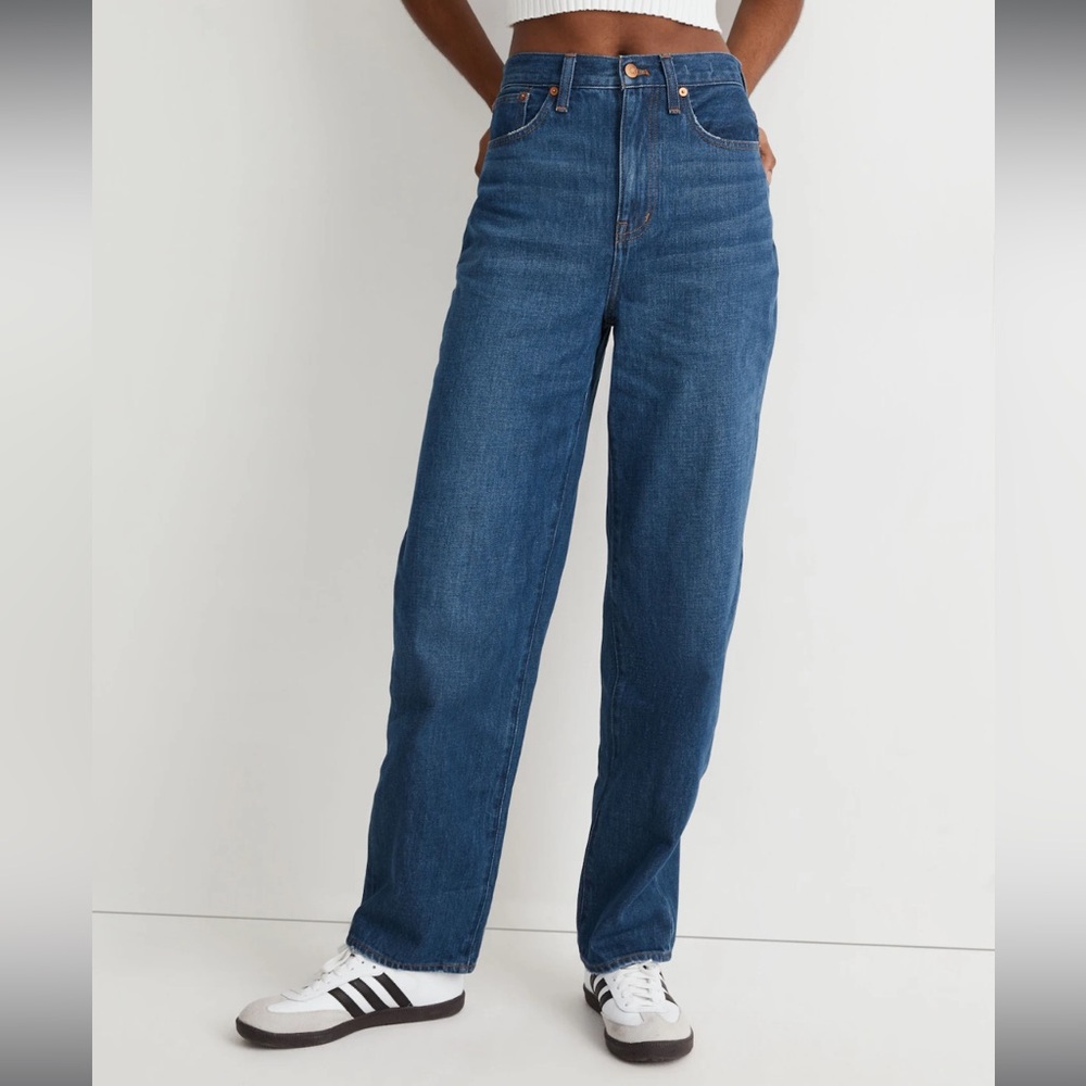 Madewell Baggy Straight Jeans Size 30 Dark Worn Indigo Wash